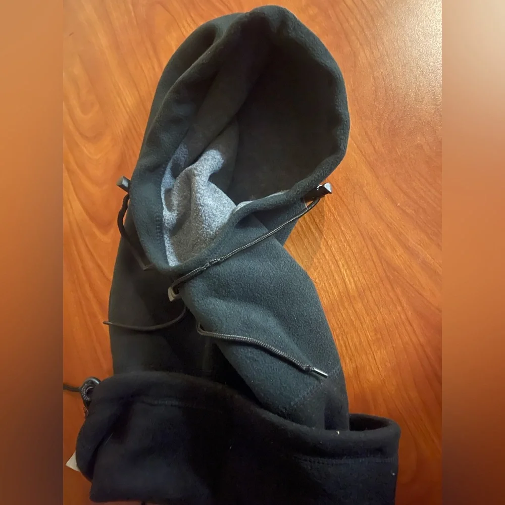 Men's Black Two-Tone Fleece Face Mask Neck Gaiter